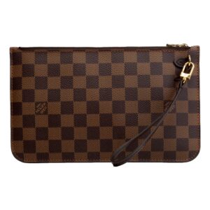 Louis Vuitton Neverfull MM GM Pochette Damier Ebene Wristlet Clutch