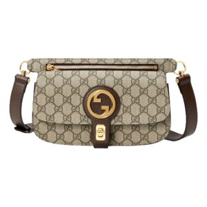Gucci GG Supreme Blondie Canvas Belt Bag Brown Beige Size 70